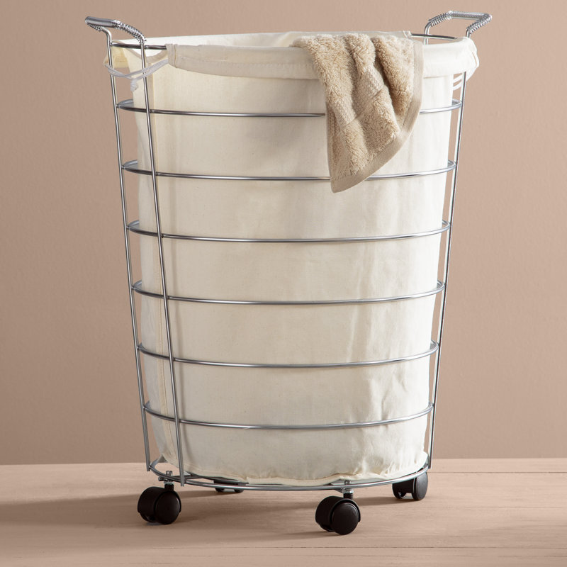 Rolling Laundry Hamper Basket Portable Storage Organizer On Wheels Slim